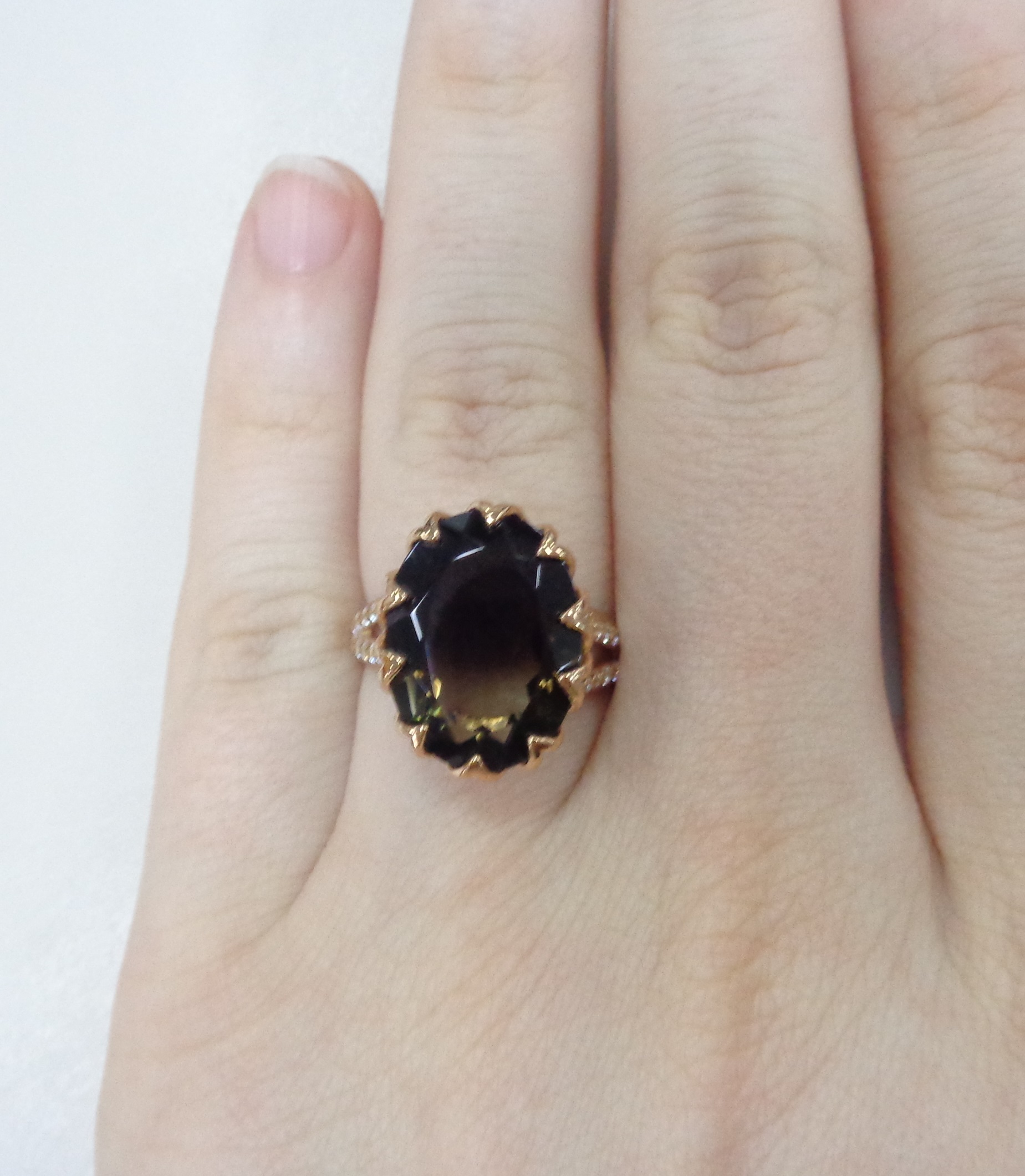 Серебряное кольцо с раухцитрином